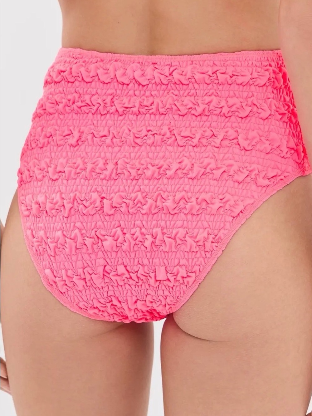 Pink Ruffled Smocked Bikini Set - Picture 2 of 2
